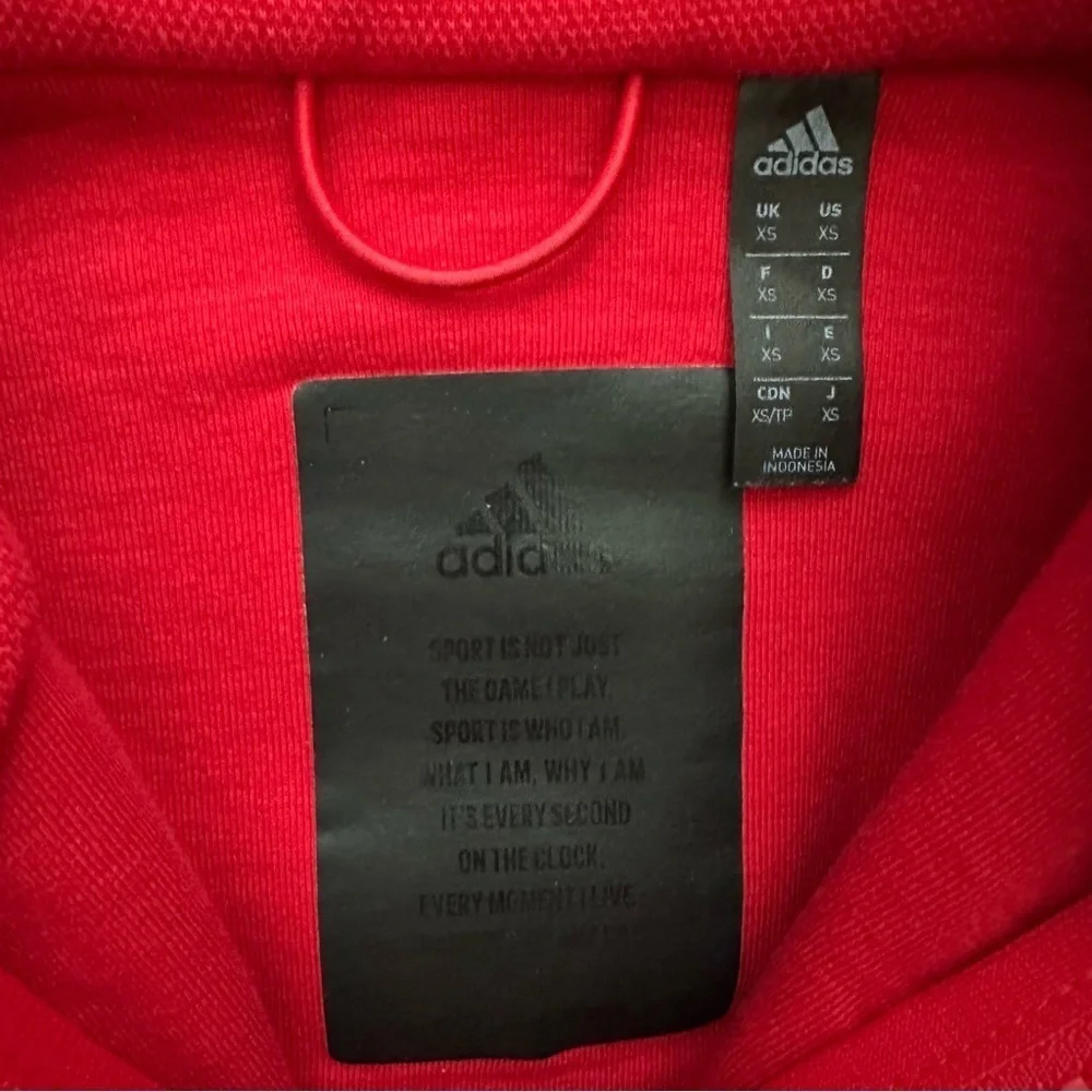 Adidas Red Full-Zip Hoodie Size XS Men